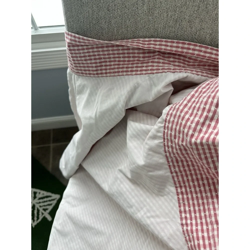 Classic Red/White gingham Country Curtains Brand Cotton Valance 50Wx14L -4 avail